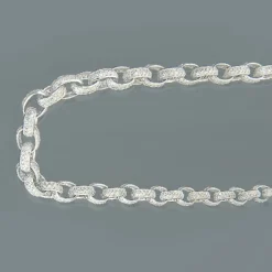 10K White Gold Cable Chain Eternity Diamond Necklace 52.87ct