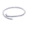 10K White Gold Moon Cut Chain Bracelet 5mm 7.5-9in