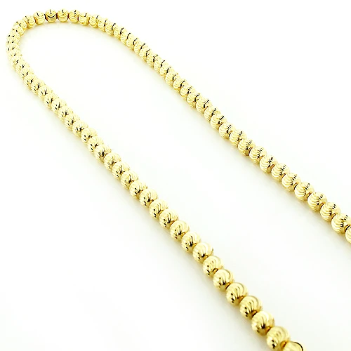 10K Yellow Gold Moon Cut Chain 5mm 22-40in - Image 2