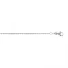 14K White Gold Bead Dog Tag Chain For Women 1.5mm Wide