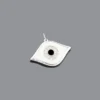 14K White Gold Diamond Evil Eye Charm Pendant 0.07ct