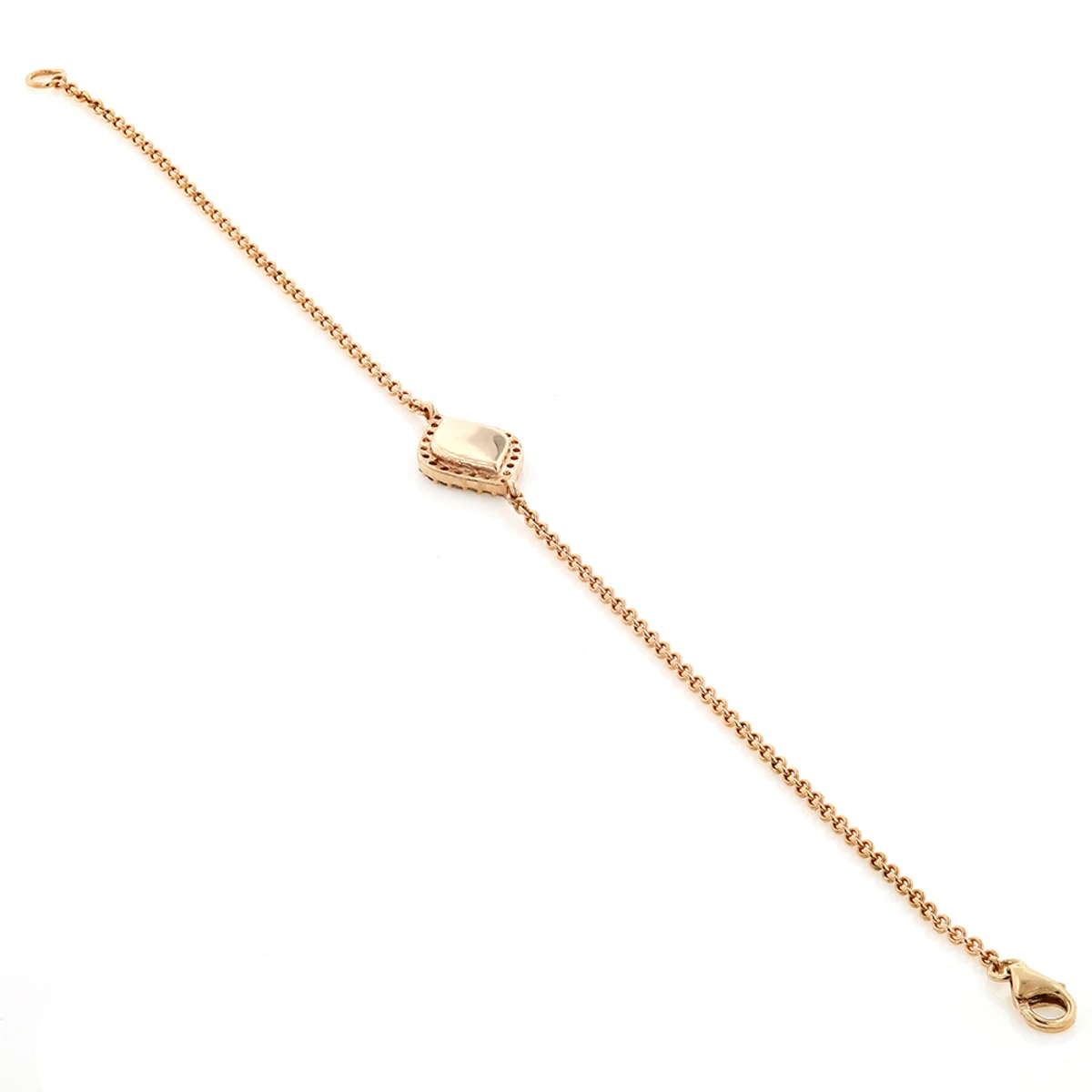 Luxurman 14K Rose Gold Evil Eye Diamond Bracelet 0.1ct - Image 4
