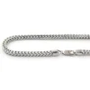 Solid 14K White Gold Franco Chain In Yellow Or White Gold 4mm Wide, 24-40in