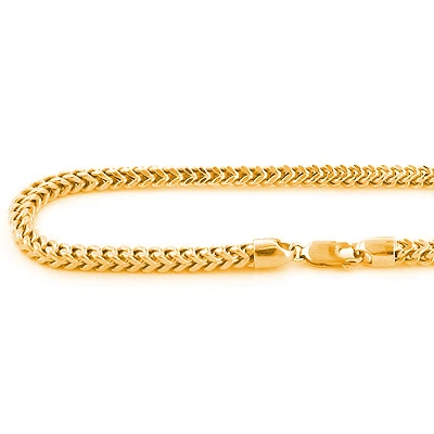 Solid 14K Yellow Gold Franco Chain 4mm 24-40in