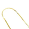 Solid 14K Yellow Gold Herringbone Chain For Women Imperial 3mm