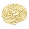 Men's 14K Yellow Gold Moon Cut Bead Chain 5mm 22-40in