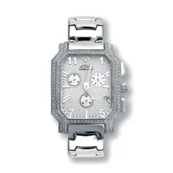 Aqua Master Diamond Men's Stainless Steel Watch Silver Tone