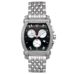 Aqua Master 2.50ct Unisex Real Diamond Watch Black Dial