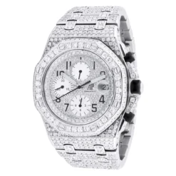 Audemars Piguet Men's Diamond Watch Fully Iced Out Royal Oak Offshore
