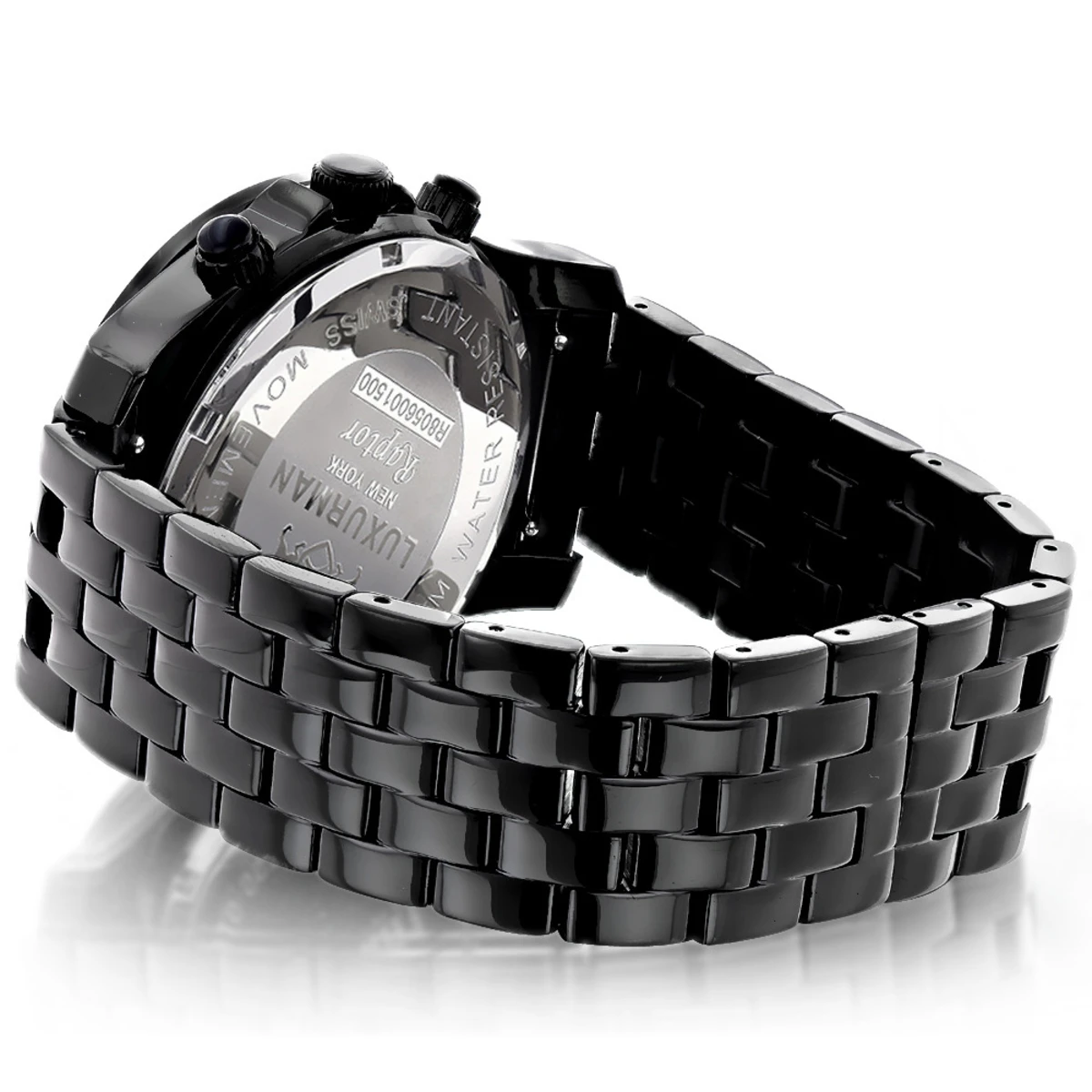 Black Diamond Watch By Luxurman Men's Watches 2.25ct - Image 2