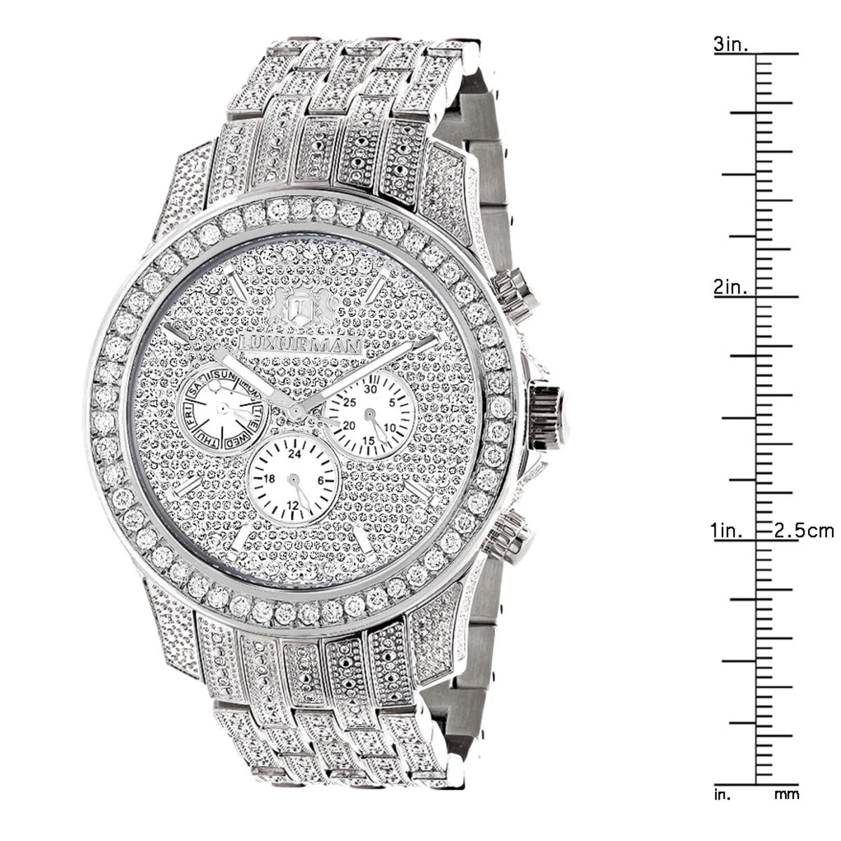 Bust Down Luxurman Raptor Men's Diamond Watch 4 Carat - Image 5