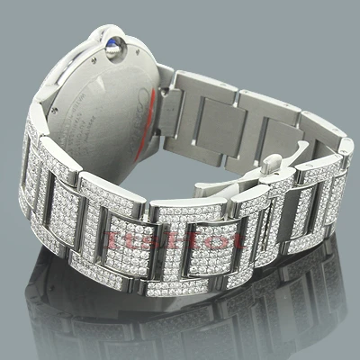 Custom Cartier Ballon Diamond Watch For Men 14.37ct - Image 2