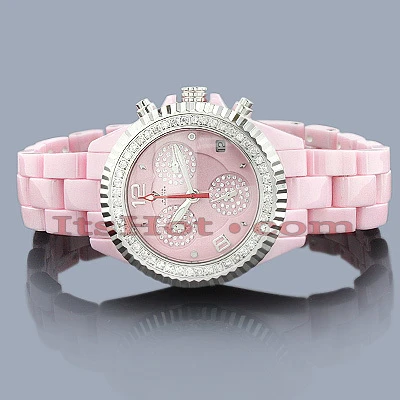 Ceramic Aqua Master Diamond Watch 1.25ct Rose