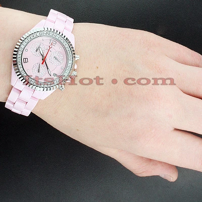 Ceramic Aqua Master Diamond Watch 1.25ct Rose - Image 2