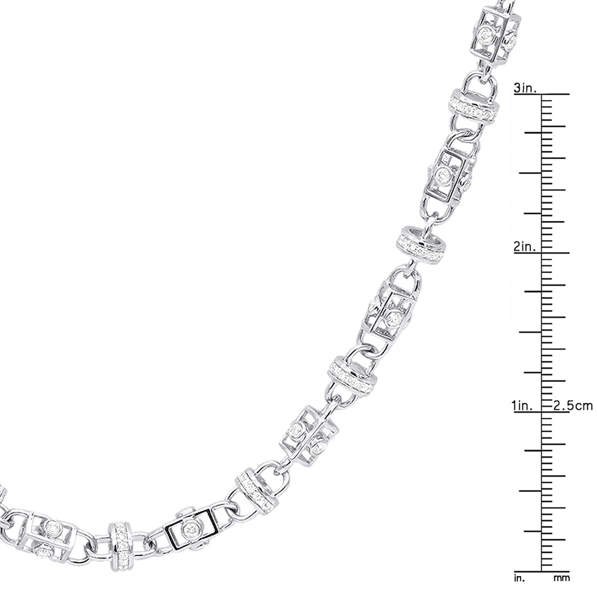 Diamond Hip Hop Chain 14K White Gold 11.00ct - Image 6