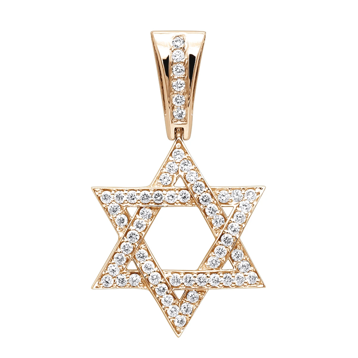 Diamond 14K White Gold Star Of David Pendant 1.44ct - Image 3