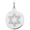 Diamond Star Of David Necklace 0.18ct 14K White Gold