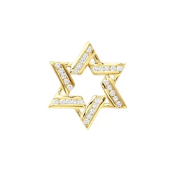 Diamond Star Of David Pendant 0.45ct 14K Yellow Gold