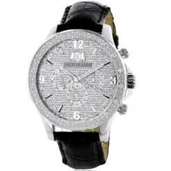 Luxurman Men's Diamond Watch 0.18ct