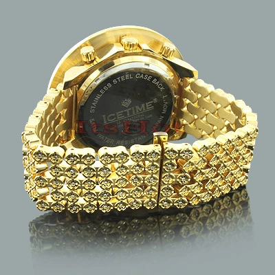 Hip Hop Bling Ice Time Men's Diamond Watch 2 Carats - Image 2