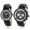 His And Hers Centorum Diamond Watch Set In Black 1.05ct
