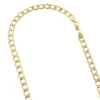Hollow 10K Yellow Gold Curb Chain For Men 6mm Wide