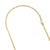 Hollow 10K Yellow Gold Rope Chain For Men & Women Sparkle 2.5mm Wide