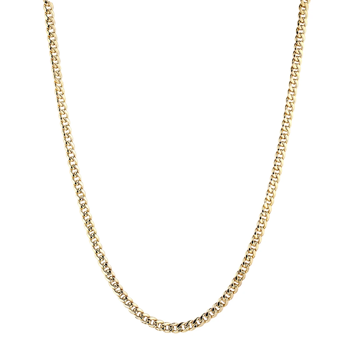 Hollow 14K Yellow Gold Cuban Link Chain For Men Miami 5.5mm Wide - Image 6
