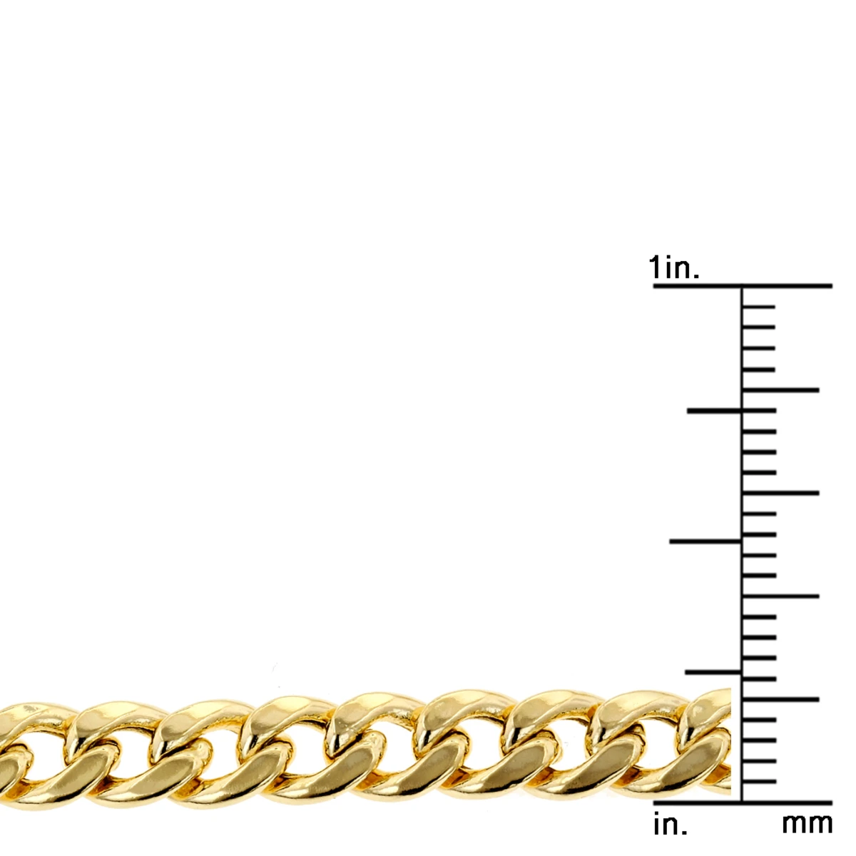 Hollow 14K Yellow Gold Cuban Link Chain For Men Miami 5.5mm Wide - Image 8