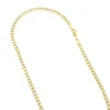 Hollow 14K Yellow Gold Curb Chain For Men & Women 4.5mm Wide