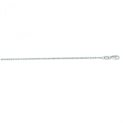 Hollow 14K White Gold Forsantina Chain For Men & Women 1.5mm Wide