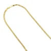 Hollow 14K Yellow Gold Franco Chain For Men Round Diamond Cut 4mm Wide