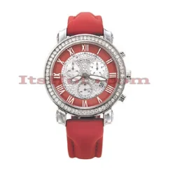Ice Dial Diamond Benny Co Watch 2.6ct Men's Red