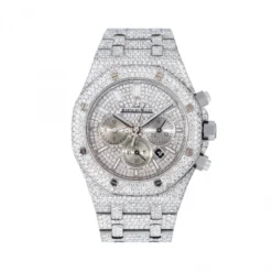 42mm Iced Out Audemars Piguet Royal Oak Chronograph Men's Diamond Watch 26320