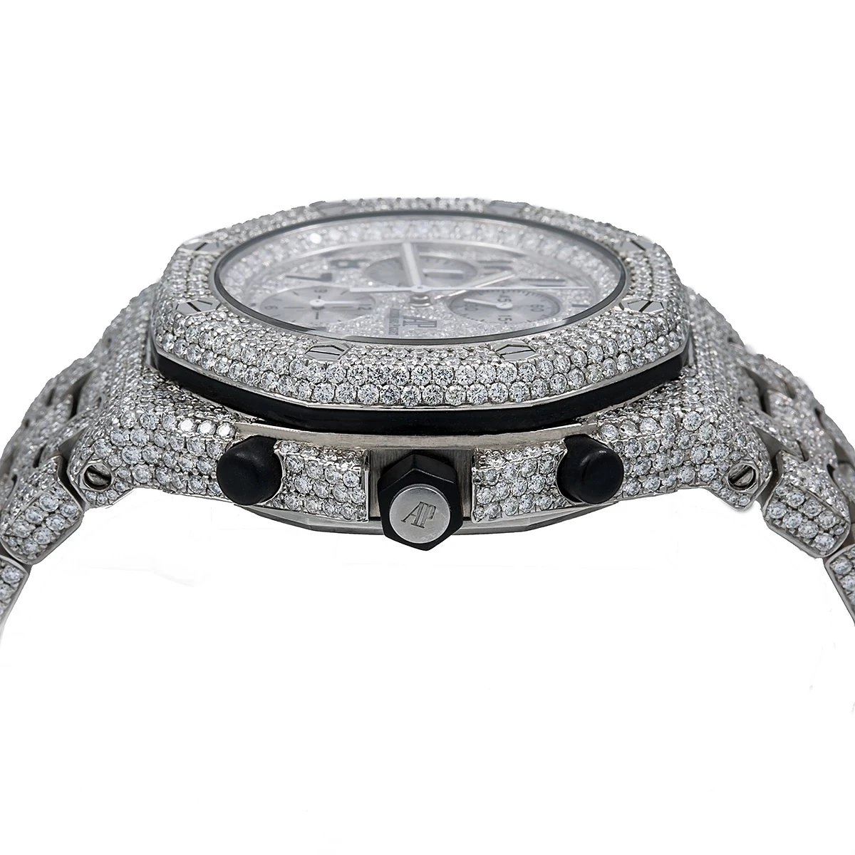 Iced Out Audemars Piguet Royal Oak Offshore Men's Diamond Watch 42mm 26.25ct - Image 3