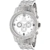 Iced Out Luxurman Men's Diamond Watch 1.25ct White MOP