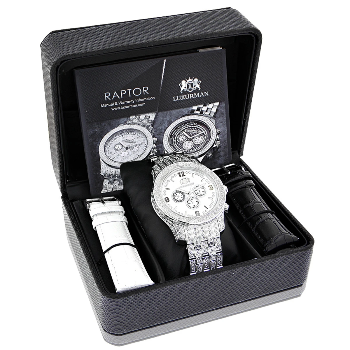 Iced Out Luxurman Men's Diamond Watch 1.25ct White MOP - Image 4