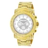 Iced Out Luxurman Men's Diamond Watch W Chronograph Yellow Gold Plated 2ct