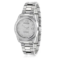 Iced Out Luxurman Women's Diamond Watch Tribeca 1.5ct