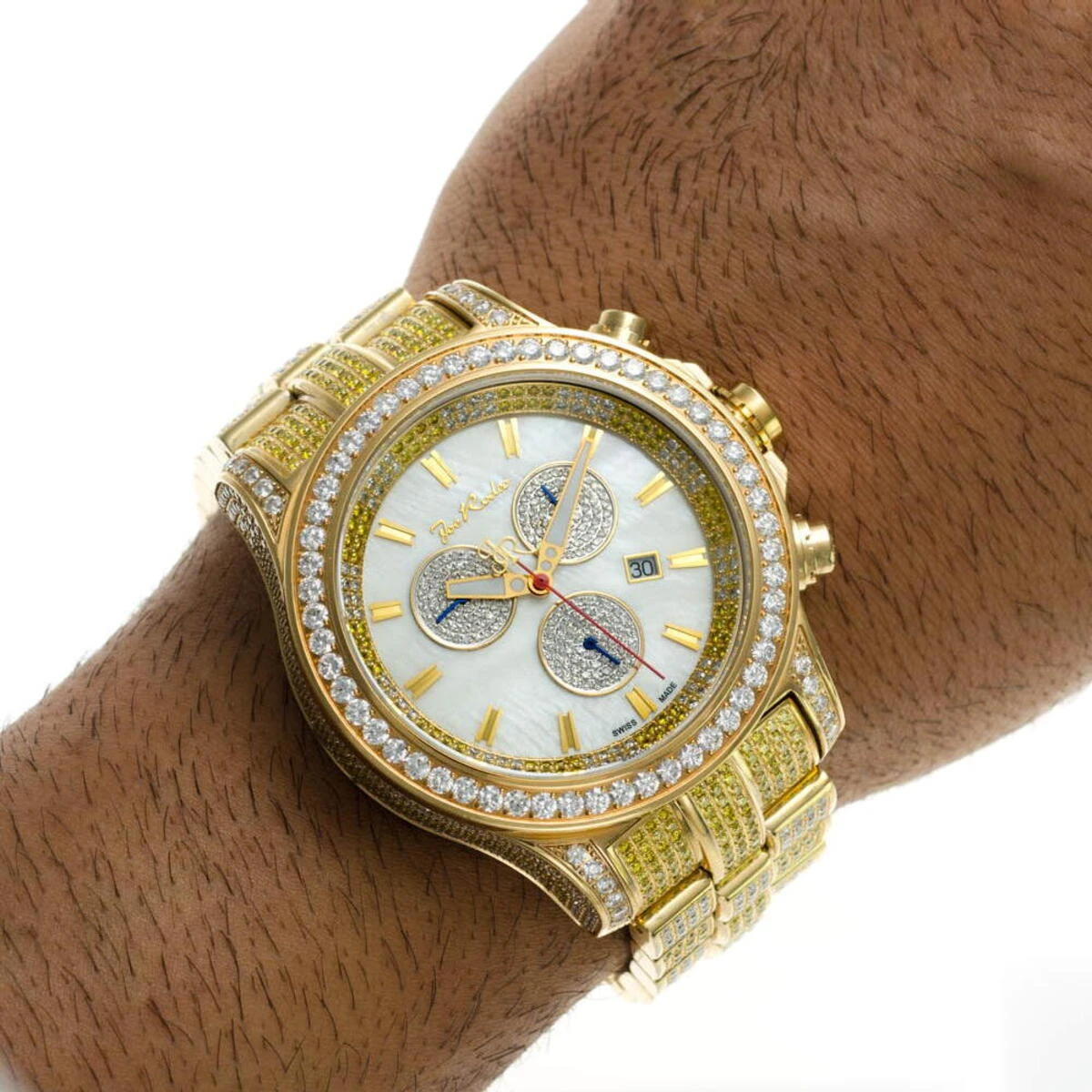 Iced Out Joe Rodeo Diamond Watch Master Pilot - Image 6