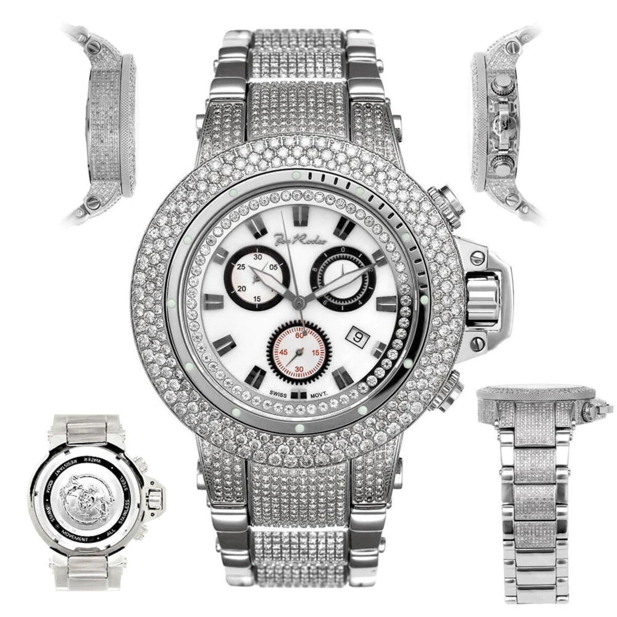Iced Out Joe Rodeo Razor Diamond Watch 24ct - Image 6