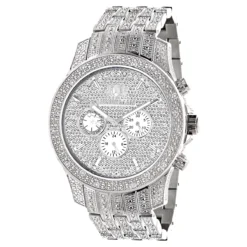 Iced Out Luxurman Men's Diamond Watch 1.25ct