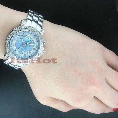 Joe Rodeo Diamond Watch For Women 1.25ct Rio Blue MOP - Image 4