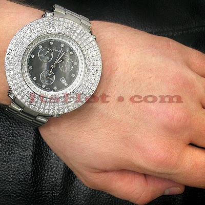 Hip Hop Oversized Joe Rodeo Junior Men's Diamond Watch 9ct - Image 3