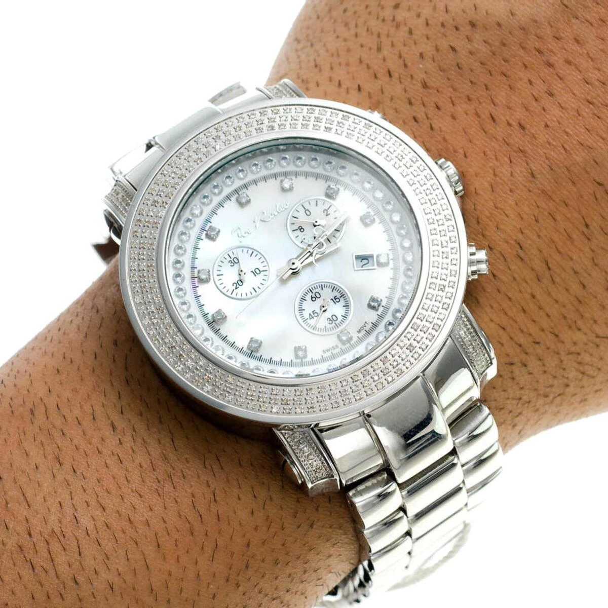 Large Men's Diamond Joe Rodeo Junior 2.5.ct JJU4 Watch - Image 6