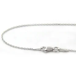Ladies 14 Karat Solid 14K White Gold Chain 16 To 18 Inches Long