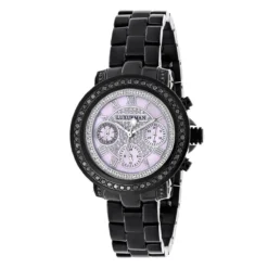 Ladies Diamond Luxurman Black Diamond Watch 2.15 Carats