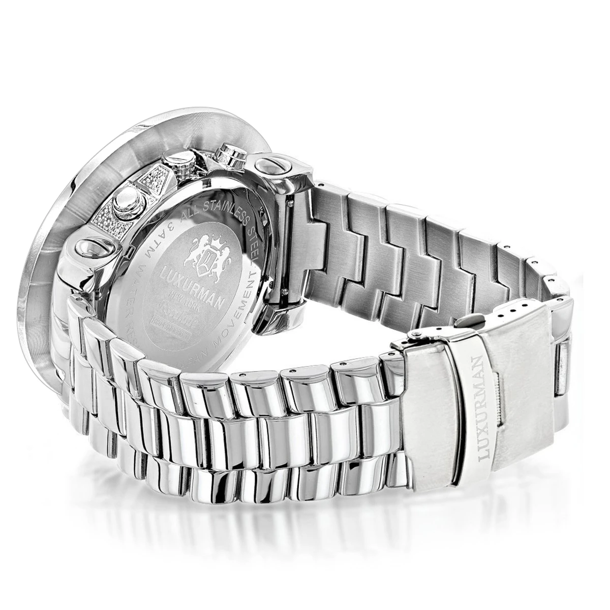 Large Diamond Bezel Luxurman Watch Escalade 14ct Men's Hip Hop - Image 2