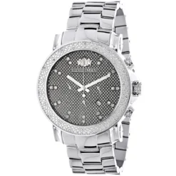 Large Face Diamond For Men Oversized Luxurman Escalade Watch 0.25ct