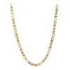 LUXURMAN 10K Yellow Gold White Yellow Black Diamond Necklace For Men 5.5ct Chain